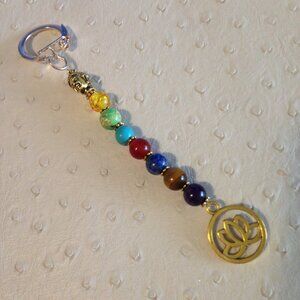 NEW #3 Chakra bead key chain and purse charm